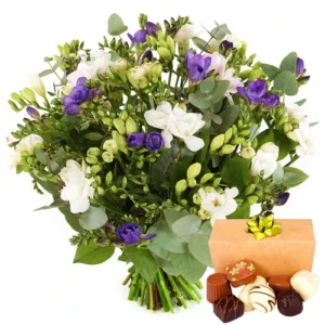 Mooi en lekker! Freesia + bonbons