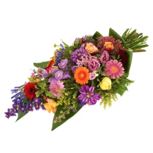 Rouwboeket bont kleurrijk