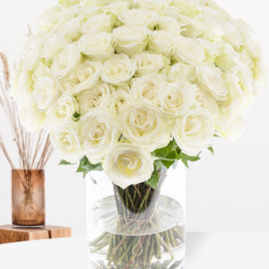 100 tot en met 499 witte rozen - XL rozen - Snowstorm