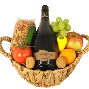 Fruitmand prosecco borrelmix Ø 30cm