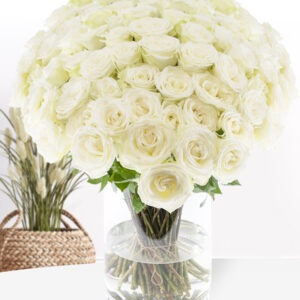 500 tot en met 1001 witte rozen - XL rozen - Snowstorm