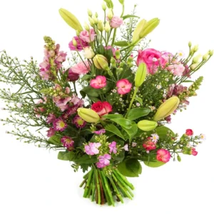 Geplukt roze boeket Hoog laag geschikt