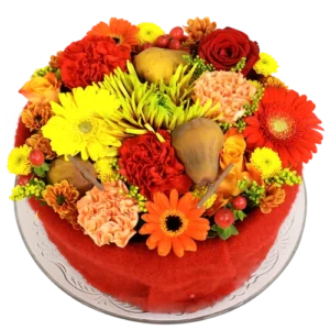 Herfst bloementaart compleet geleverd