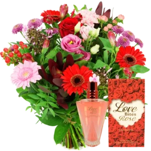 Moederdag boeket + rozenspray