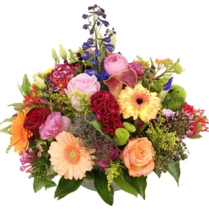 Biedermeier bont bloemstuk vanaf Ø 25 cm