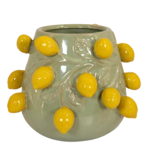 Citroen vaas-pot H 18cm x B 20cm