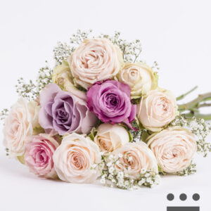 Bruidsmeisje boeket pastel plus - Zilver