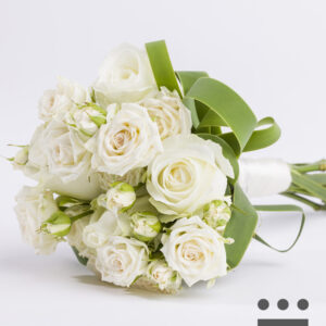 Bruidsmeisje boeket wit - Goud