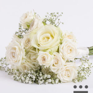 Bruidsmeisje boeket wit - Zilver