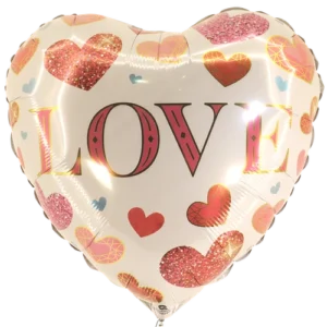 Love ballon met harten