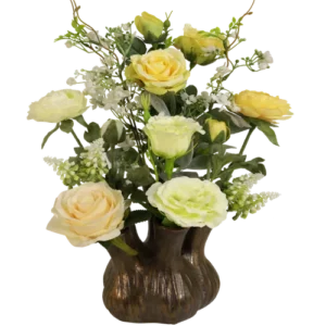 Tulpenvaas wit - zalm