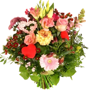 Romantische boeket bloemen roze - rood