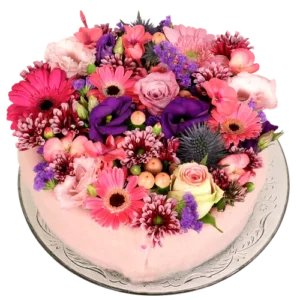 Roze paars bloementaart bezorgen