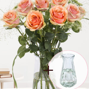 Geboorteboeket baby + gratis glasvaas Evita