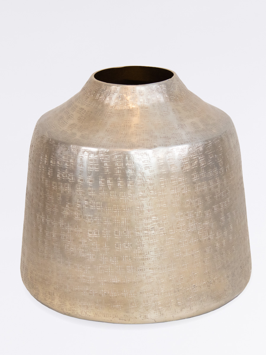 Goudkleurige deco vaas | Medium