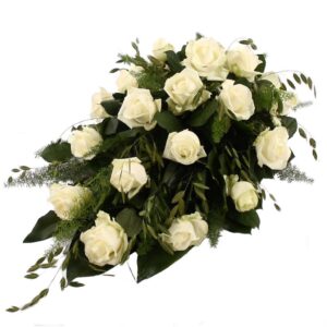 Rouwdruppel witte Rozen