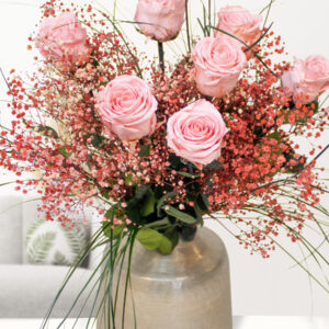 Zachtroze long life rozenboeket