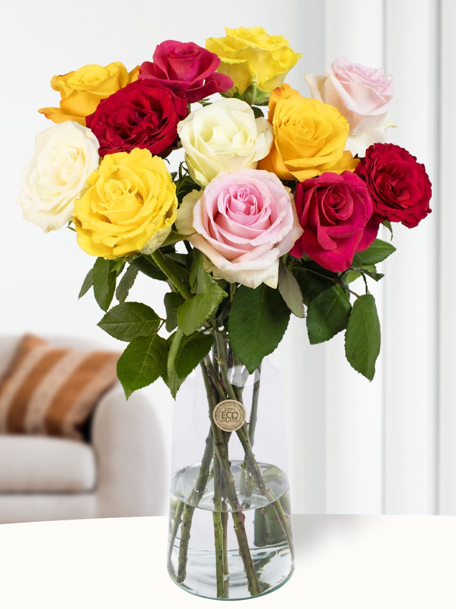 Gemengde rozen - Rozenboeket Elina