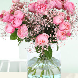 Zachtroze trosrozen boeket